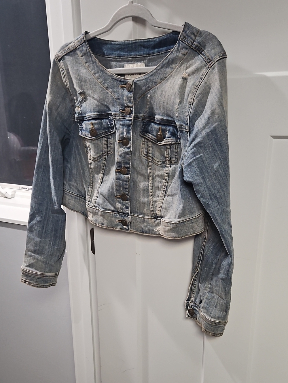 torrid Light Blue Distressed Cropped Jean Jacket